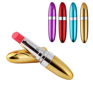 Diskret Mini Vibrator Läppstift Kraftfull G-Spot Klitoral Stimulering Vibrerande Bullet Onani Vuxen Sexleksaker för kvinnor