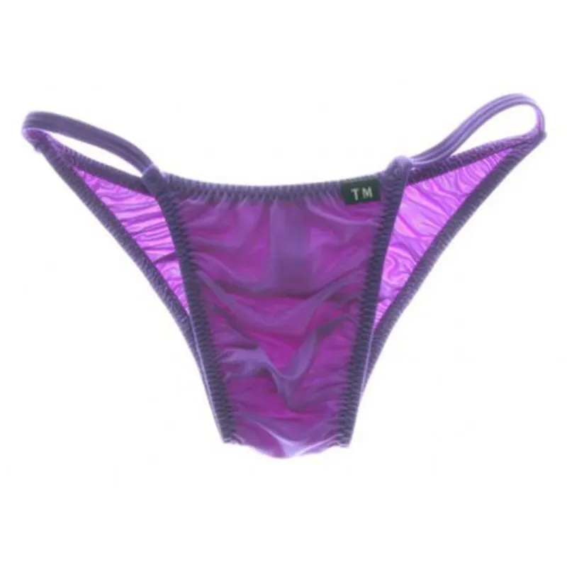 Män Tunn nylon Bikinitrosa Låghöjd Seamless Silkeslen Elastisk Sexig Intim Underkläder Andas Enfärgad Mode Manliga Underkläder