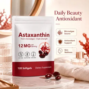 Astaksantin Softgeller Mikroalglerden Üçlü Güç Sağlıklı Yaşlanmayı Destekler Kolajeni Destekler Cilt Bariyerini Destekler 120 Softgels