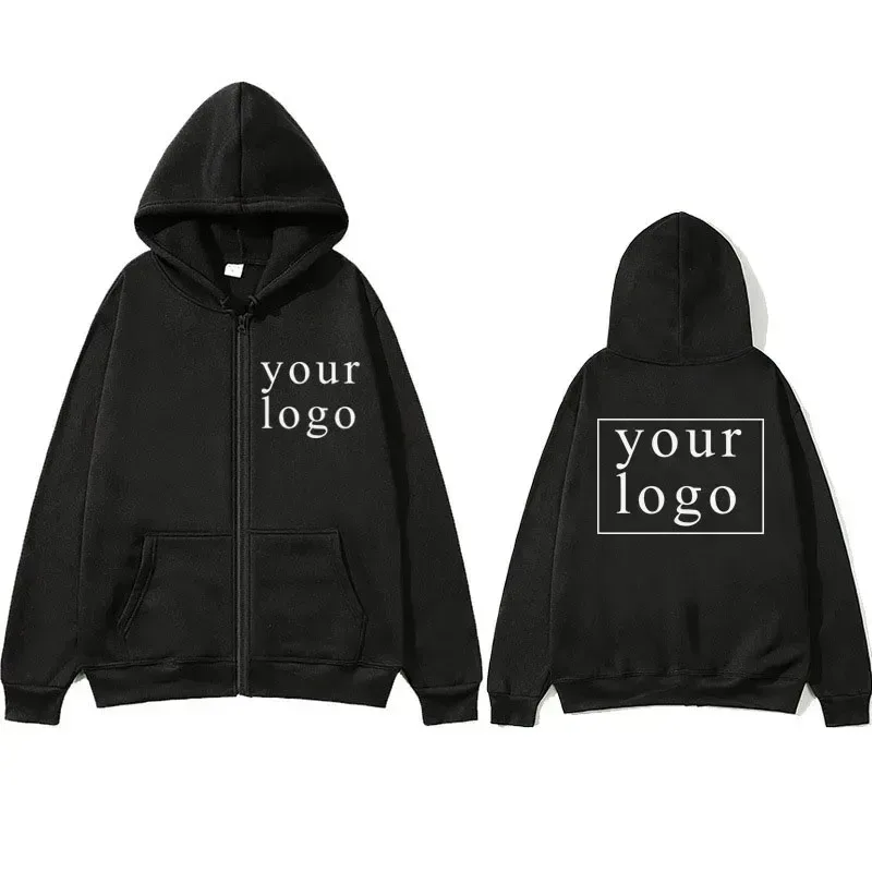 Lelaki Wanita Baharu DIY Zip kardigan hoodie 2025 Fesyen Baharu Rekaan Sendiri Logo Jenama/Gambar Tersuai Diperibadikan Di Mana-mana