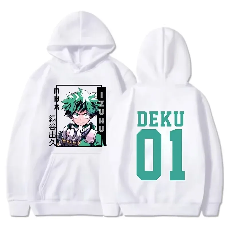 My Hero Academia Hoodie Deku Anime Streetweed Grafik Baskı Unisex Bay Bayan Büyük Boy Casual Tişörtü Uzun Kollu