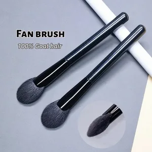 Fan Makeup Brush Highlighter Face Shadow Geitehår Blush Powder Make Up Brushes Pro Essential Cosmetic Tools