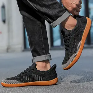 Sommer brede sko mænd barfodet bred tå blød sål udendørs jogging snørebånd Casual sneaker åndbar løbesko tenis jeans