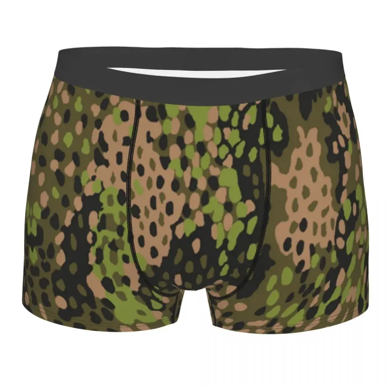 Férfi Cool WW2 Camo Fehérnemű Németország Fegyver Katonai Terepszínű Boxernadrág Stretch Shorts Bugyi Alsónadrág