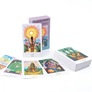 Hot Sales Vision Quest Tarot 78-Card Deck 10.3*6cm Fate Divination Tarot Cards FortuneTelling Card Game Party Board Game