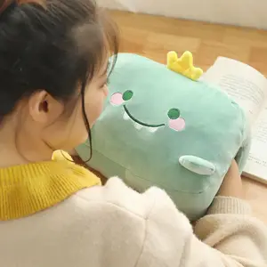 Criativo brinquedo de pelúcia mão mais quente travesseiro de pelúcia super macio manter quente escritório nap travesseiro animal dos desenhos animados brinquedo de pelúcia escritório
