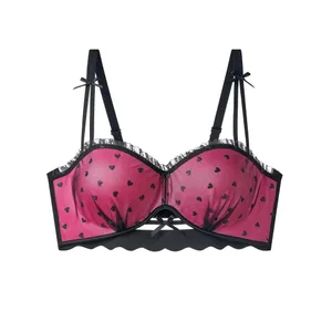 Women 2026 New Pure Desire French Lace Half Cup Bra Small Bust Push Up Anti Sag Comfort Daily Wear Ladies Lingerie Brassiere