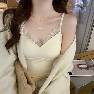蕾絲背心女可愛吊帶背心性感白色短版吊帶背心女韓版無袖黑色背心夏季2025風騷2000年衣服