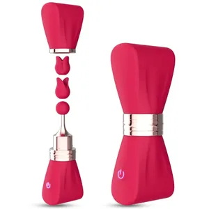 Nữ Đồ Chơi Người Lớn Máy Massage Âm Vật Điểm G Núm Vú Kích Thích Tần Số Cao Mini Viên Đạn Máy Rung 3 Đầu Massage Silicone