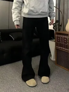 Korean tyyliset Streetwear Slim-Fit Cleanfit levenevät farkut miehille Yksinkertaiset Trendikäs Vibe Rento pitkät housut