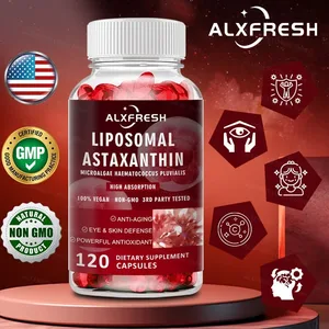 Liposomal Astaxanthin 24mg antioksidant med høy absorpsjon for øynene Hud Immun Hjerne Kognitiv støtte Ikke GMO naturlig supplement