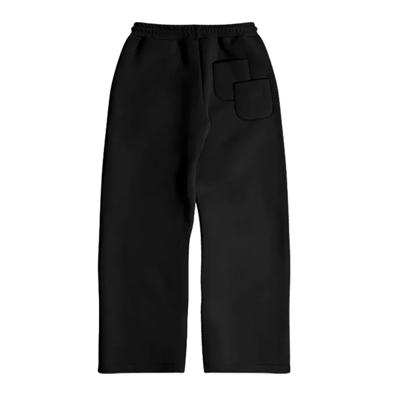 Man Höst Nytt 2-delat set Casual Solid pars huvtröja Lös träningsbyxor Jogging sweatshirt Byxor Outfits Kostymer
