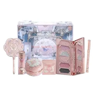 Flowerknows Butterfly Cloud Collar Collection Set Hadiah Kit Solek Gincu Blush Palet Pembayang Mata Semua Dalam Satu Kotak Untuk Wanita