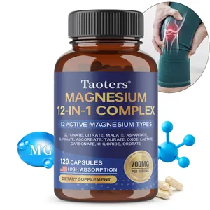 Magnesium 12-in-1 Complex Supplement – 700mg High Absorption Glycinate Citrate Malate & Taurate Blend for Muscle Nerve Sleep