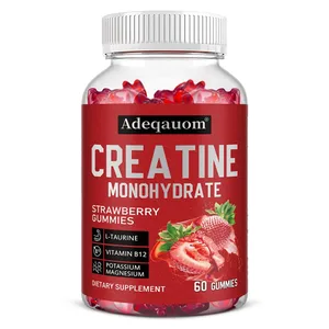 Créatine Monohydrate Gummies 5000 mg Soutien avant et après l'entraînement pour la force musculaire et la récupération Développer la masse musculaire Vegan