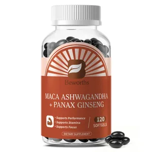 Naturliga Maca-rotkapslar med Ashwagandha-extrakt Vegetariskt för män Health Soft Gels Glutenfritt energitillskott