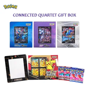 Oryginalna karta Pokemon TCG sprzęgło kwartetu V-Union zestaw pudełek podarunkowych-Pikachu Mew-Two-100% autentyczne kolekcjonerskie karty kolekcjonerskie