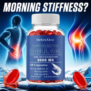 Antarktik Krill Yağı 3000mg Kapsül Omega-3 EPA DHA Astaksantin ve Fosfolipitler Antioksidan Kalp Beyin Eklem ve Göz Desteği