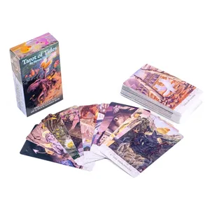 10,3*6 cm Tarot Przypływów: Przygody Kaczki imieniem Bob ― Podwójnie tłoczony karton Unikalna 78-kartowa talia Tarota