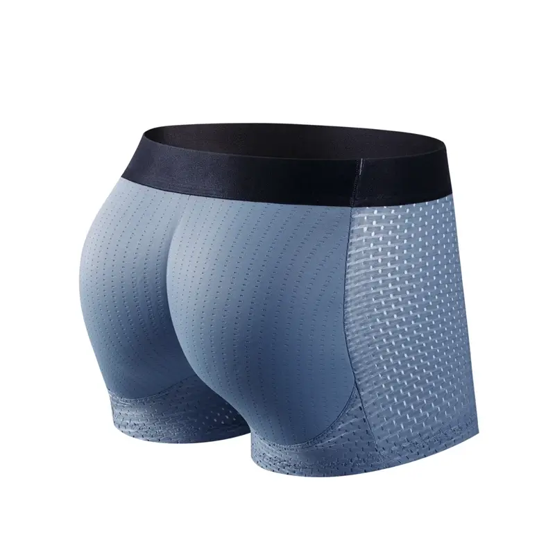 Nam Thân Tích Hợp Giả Mông Hông Nâng Tăng Cường Quần Short Quần Sịp Boxer Bộ Đồ Lót Định Quần Lót Nylon Thoáng Khí