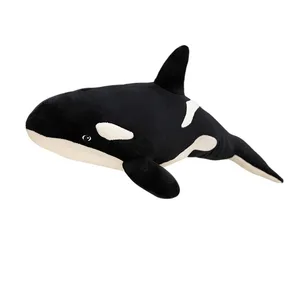50/70cm orca baleia assassina almofada de pelúcia macio preto branco baleia lance travesseiro quarto sofá decoração oceano temático travesseiro de pelúcia presente