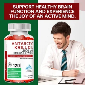 Antarctische krilloliecapsules 2000 mg Omega-3 EPA & DHA met astaxanthinesupplement afkomstig van rode krill Maximale sterkte