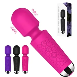 AV Vibrator Wand Personal Massager Clit Stimulator Mainan Seks untuk Wanita 20 Corak 8 Kelajuan Mini Vibrator Boleh Dicas semula Mainan Dewasa