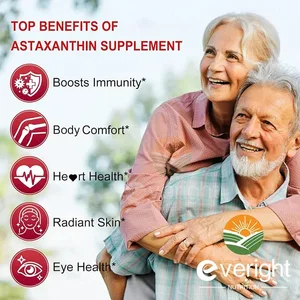 Astaksantin Takviyeleri 24mg Taze Mikroalg Kaynağı Üzüm Çekirdeği Yağı Ashwagandha - Sağlıklı Cilt Gözler için Antioksidanlar Yaşlanma