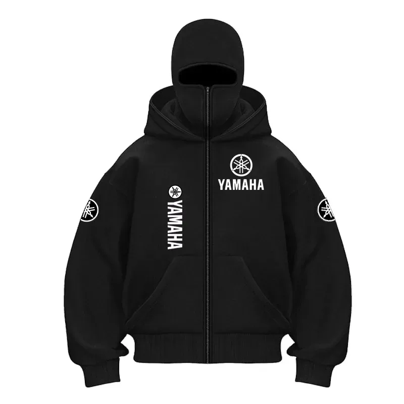 Yamaha Logo gedruckt Baumwolle Radfahren Maske Reißverschluss Hoodie Männer und Frauen Herbst und Winter neue Stil Mode lässig Retro Radfahren Jer