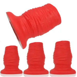 78-98 มม.ขนาดใหญ่ Anal Plug Hollow Butt Plug Speculum ซิลิโคนเพศของเล่นสำหรับผู้หญิงผู้ชายเกย์ Fisting นวดต่อมลูกหมาก Enema Flushing