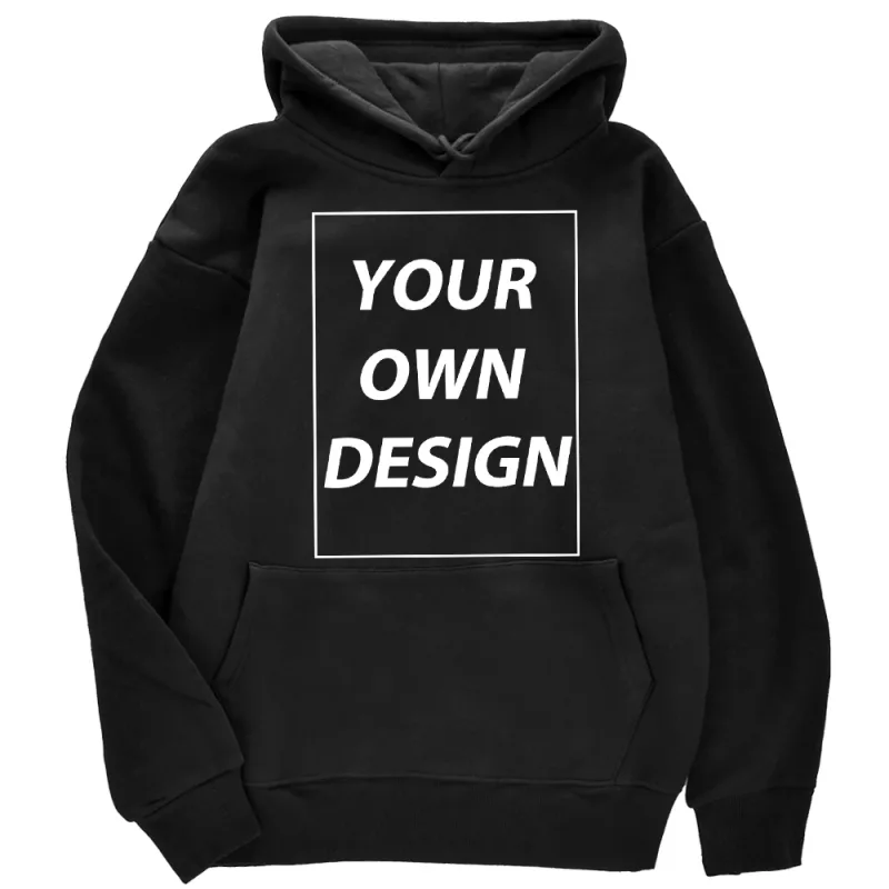 Cetakan DIY Tersuai Lelaki Wanita Hoodies Musim Gugur Musim Sejuk Kasual Pullover Klasik Pakaian Jalanan Selesa Mudah Pakaian Sukan Lembut Hangat
