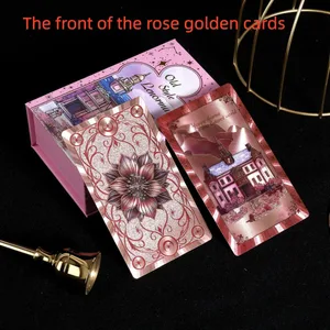 12*7cm Old Style Lenormand Oracle Cards PVC Gold Foil Fortune Telling Deck for Beginners & Professional Old Style Design