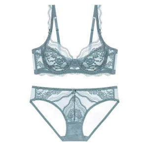 New Arrival Γυναικεία εξαιρετικά λεπτή βικτοριανή δαντέλα Push-up Σετ Soft Underwire Gather Lift Unpadded Comfort αναπνεύσιμα εσώρουχα