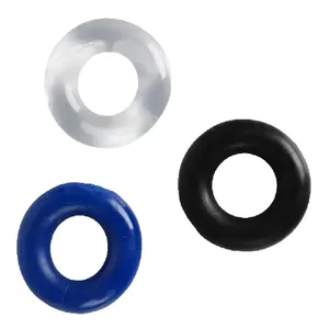 Cock Rings 3 STK Stretchy Stay Hard Beaded Lock Slitesterk silikon penisring Sexleketøy for menn Forsinket utløsning Punglåsring