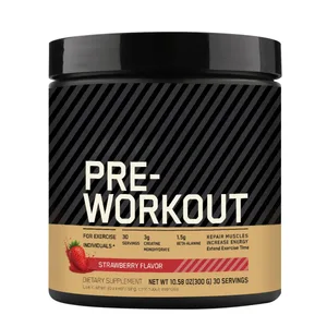 Poudre de pré-entraînement avec créatine bêta-alanine L citrulline tyrosine caféine énergie endurance concentration soutien 300g 30 portions