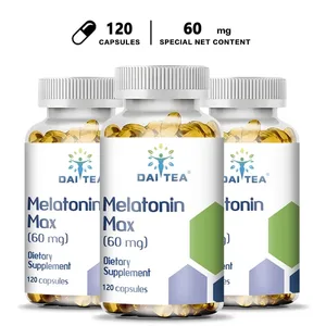 Melatonin MAX (60 mg) hurtigoppløselige kapsler - sovne raskere fremme dyp søvn og hvile lett å ta immunhelse