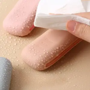 1ks silikonových štětců na make-up Úložná taška Multifunkční cestovní držák štětců na make-up Přenosné organizéry na kosmetické nástroje Pouzdro na zip