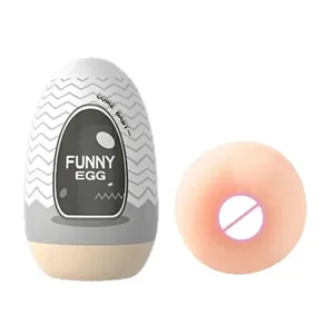 Mini copa de huevo para masturbación portátil, Vagina realista para principiantes, copa de masturbación suave, masajeador de pene, estimulador, Juguetes sexuales para hombre