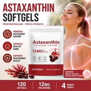 Cilt Sağlığı ve Sağlıklı Yaşlanma için Antioksidan Destekli Mikroalglerden Astaksantin Takviyesi 12mg Softgeller 120 Sayısı