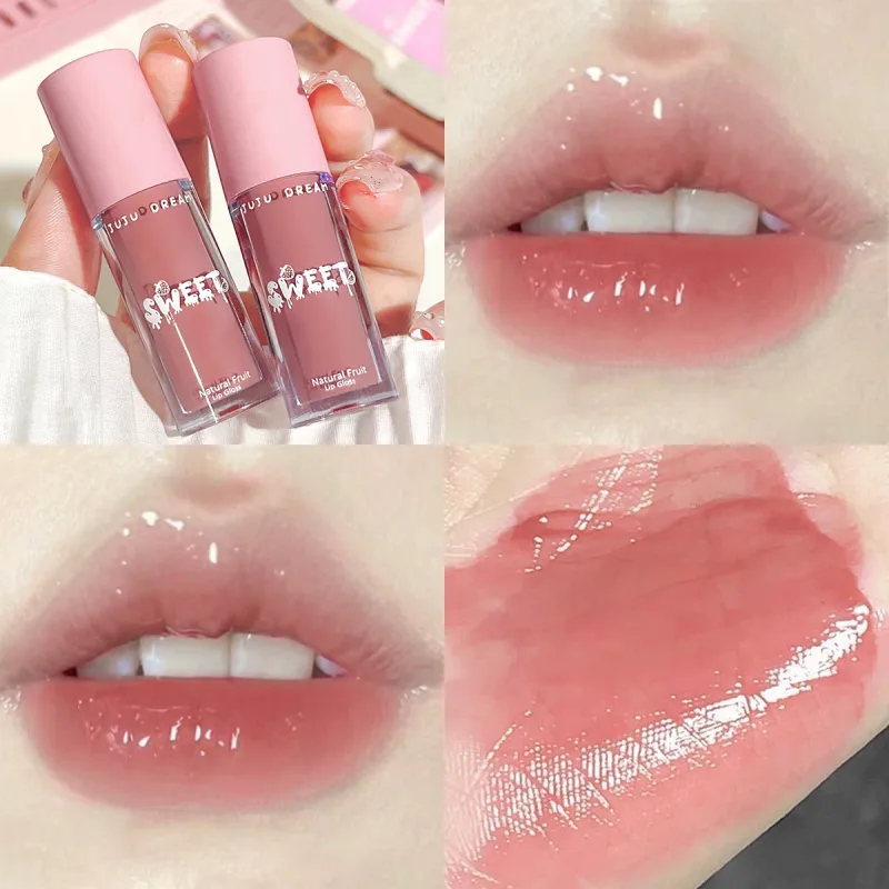 Γυαλιστερό lip gloss mirror nude lip gloss ενυδατικό λαμπερό δέρμα αδιάβροχο μακράς διαρκείας για άψογο φινίρισμα