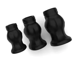ซิลิโคน Hollow Anal Plug อุโมงค์ Butt Plug สวมใส่ทุกวัน Flared ฐาน Enema Dilator Anal Trainer เพศของเล่นสำหรับผู้ชายผู้หญิง S/M/L