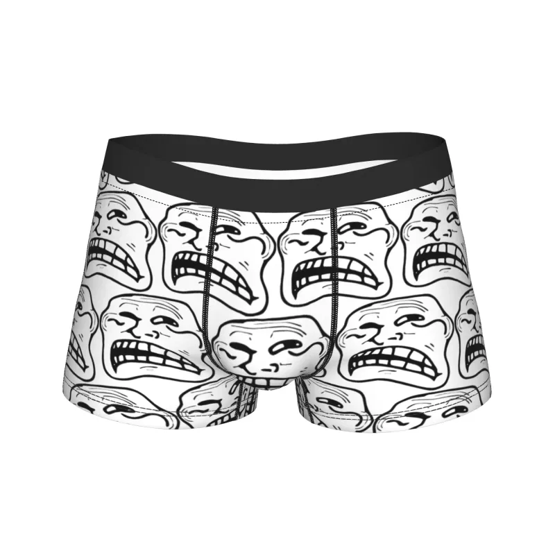 Rage Comic Trollfac Trunk Funny Anime Pouch Ondergoed Hot Koop Patroon Boxer Korte Comfortabele Heren Onderbroek Plus Size