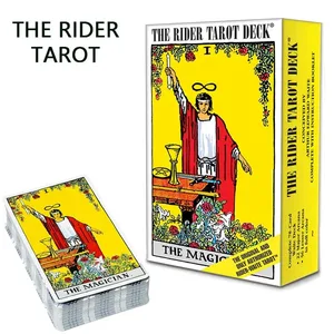 Autentisk Rider-Waite tarotkortstokk med engelsk/spansk hefte for nybegynnere og ekspertkortlesing