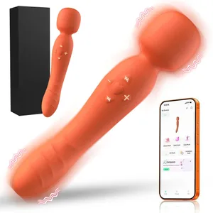 Smart APP Ασύρματο τηλεχειριστήριο AV Magic Wand Vibrator Ισχυρό G Spot Clit Stimulator Sex Toy Γυναικεία Επαναφορτιζόμενη USB Αδιάβροχη Ενήλικα