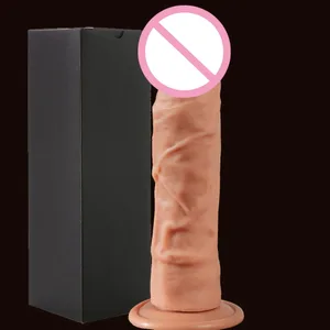 Consolador de pene realista de silicona para principiantes, consolador Anal y vaginal con ventosa fuerte, Juguetes sexuales para adultos para masturbación de mujeres