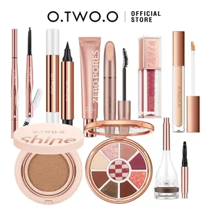 O.TW O.O-Juego completo de maquillaje, máscara resistente al agua, delineador de ojos, base, crema BB, cojín de aire, corrector, lápiz labial, primera capa facial, conjunto de cosméticos