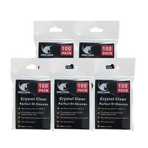 100pcs 뜨거운 투명 MTG 카드 슬리브 표준 크기 지우기 TCG 카드 수호자 스포츠 보드 게임에 대 한 내부 카드 커버 64x89mm