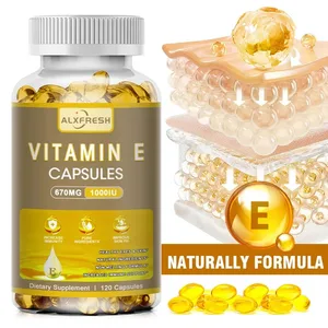 Alxfresh Vitamin E 670 mg (1000 IE) - Naturligt kosttillskott Antioxidant Hud Immunsystem Support Glutenfri Vegen