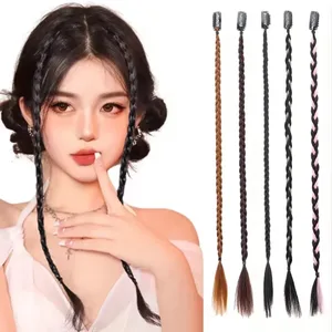 Rambut Palsu Jalinan 2pcs Sintetik Denga