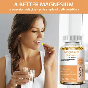 Suplemento de glicinato de magnésio com vitaminas para promover o sono natural, reduzir o estresse e a ansiedade e apoiar a saúde óssea